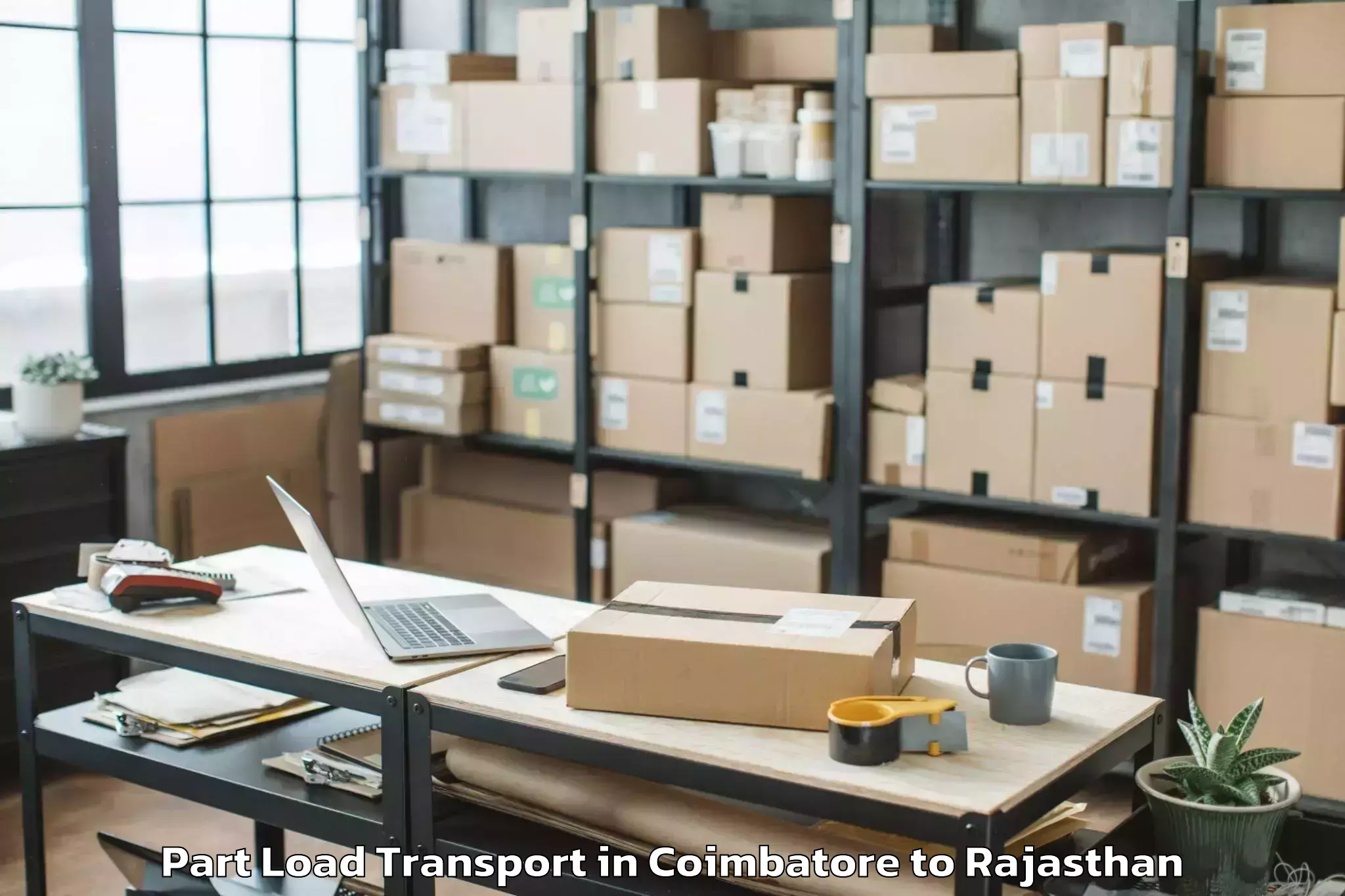 Discover Coimbatore to Ghator Part Load Transport